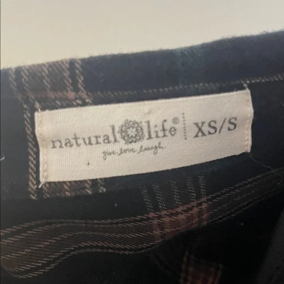 Natural Life Black and Brown Plaid Shirt - Picture 9 of 9